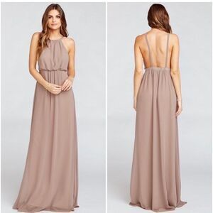 Show Me Your Mumu Amanda Halter Maxi Dress Medium